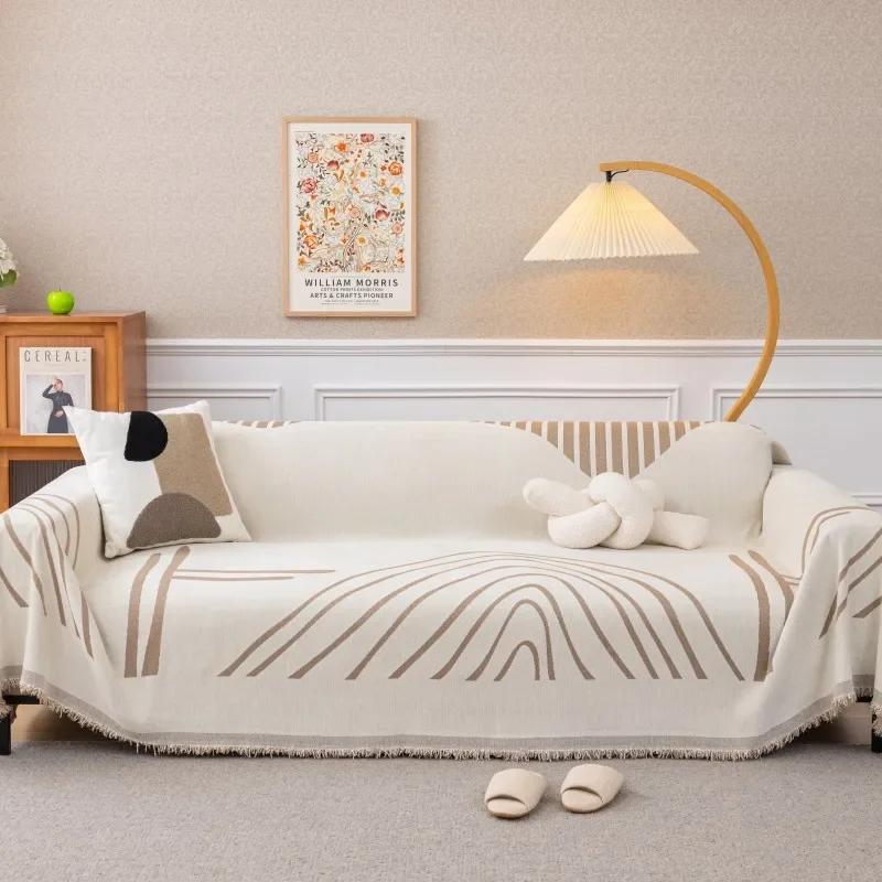 Thicken Chenille Sofa Cover Blanket Four Seasons Universal Sofa Throw Blanket Towel Modern Simple Dust Protector Case Home Decoe