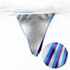 PinkBlume Winter Purple, Silver, and Blue Triangle Flag Fabric Garland Banner Party Decoration, Smooth Bright Colors, Purple, Blue, and Silver Winter