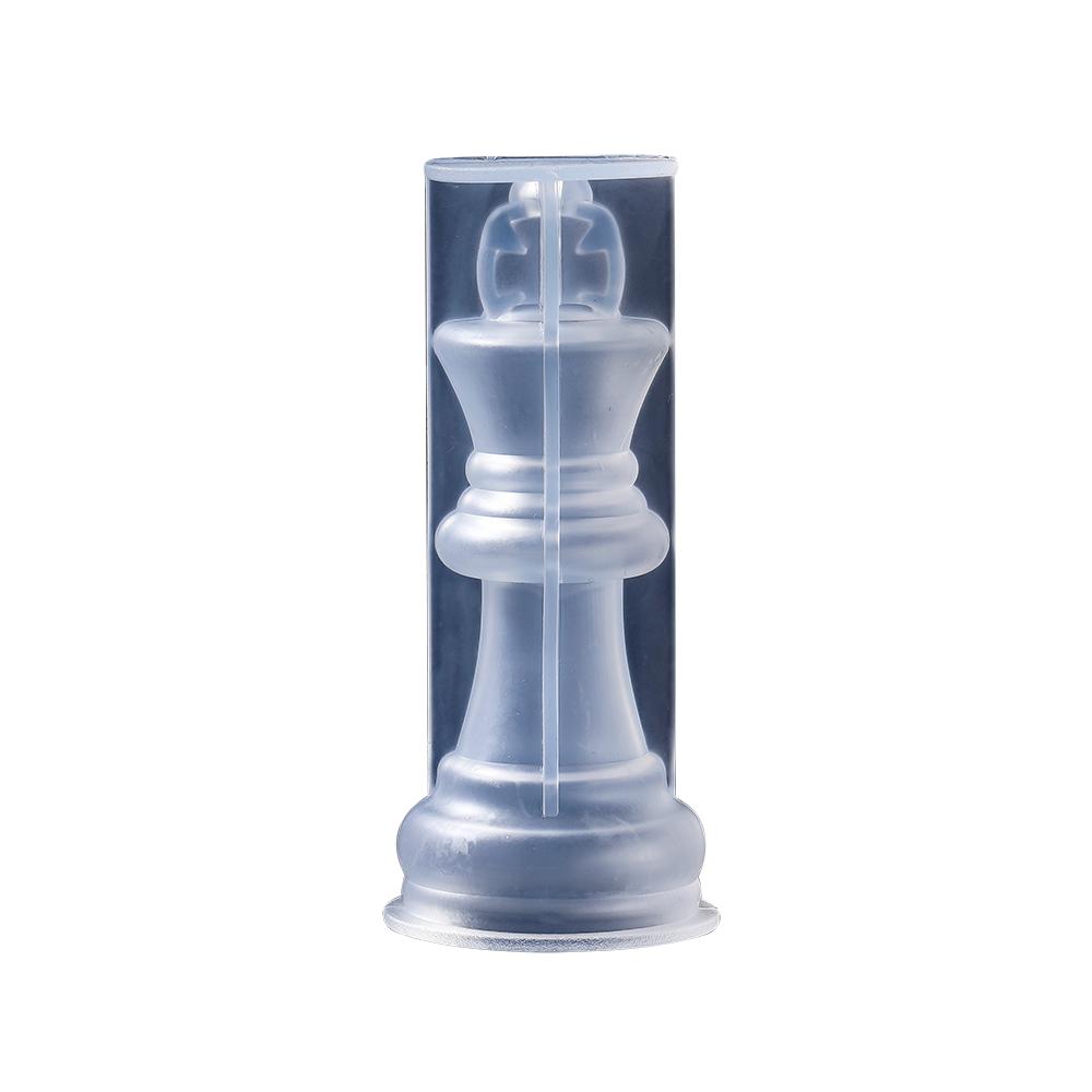 DIY Chess Piece Crystal Epoxy Resin Mold Queen King Three-Dimensional Chess Silicone Mold for Epoxy Resin Mould Crafts