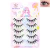 5 Pair Wild Cosplay Manga Lashes DIY Anime Full Strip Doll Lashes Perfect for Girls Night Out Eye Makeup