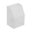 EWOO SUPPLY 12cm lock acrylic donation box with frosted glass style box wide, built-in type, semi-transparent lock, YS-1029