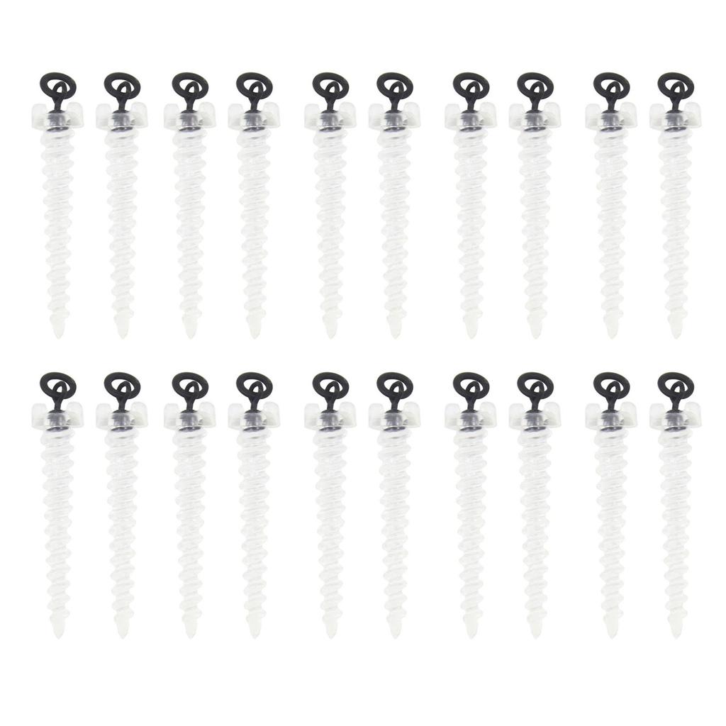 20 Stück Angelköder Schraube Karpfen Boilie Köderschraube mit Ringen Wirbel Angel-Terminal-Rig Tackle Angelzubehör