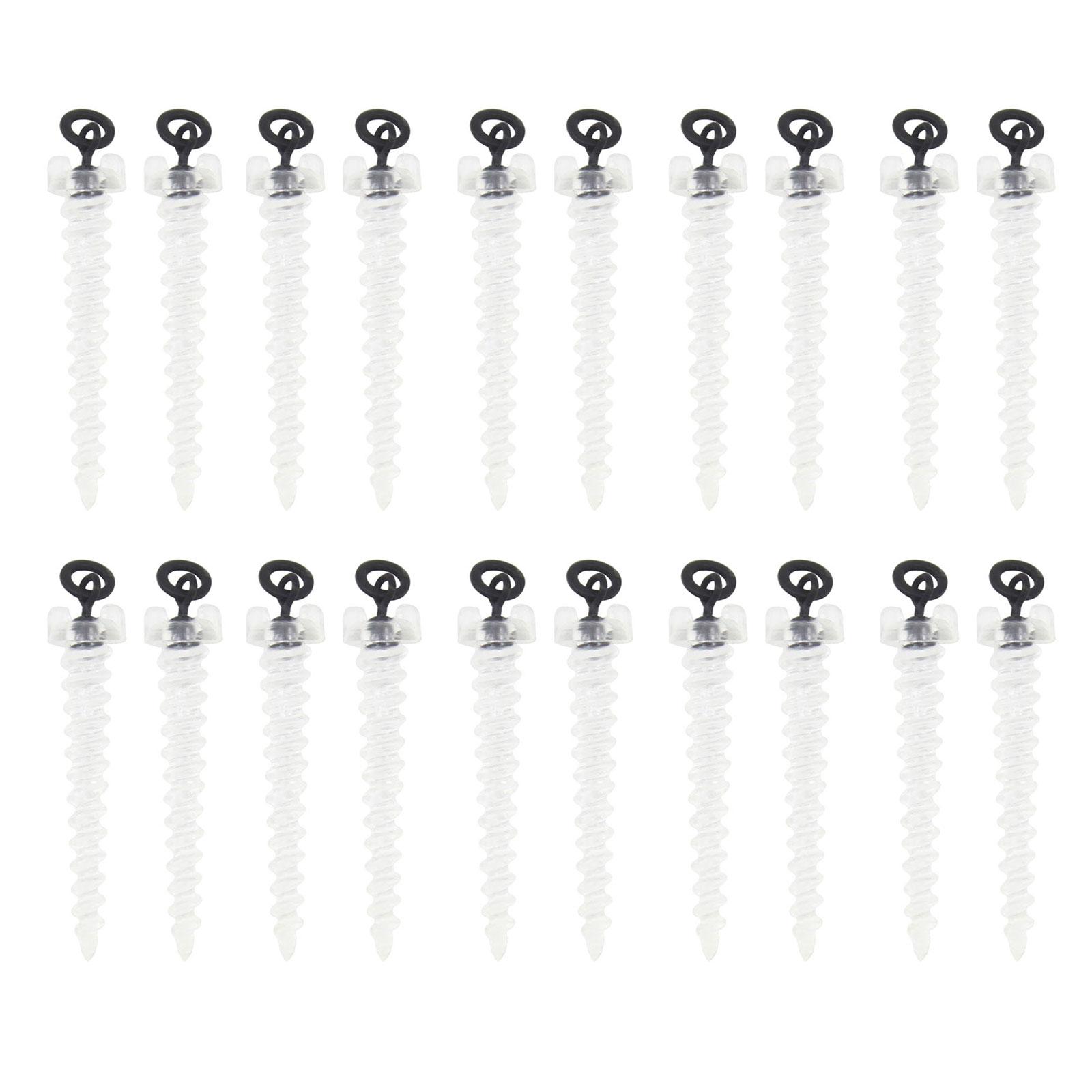 

20Pcs Fishing Baits Screw Carp Boilie Bait Screw with Rings Swivel Fishing Terminal Rig Tackle Fishing Accessories L