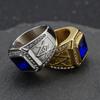 Stainless Steel Ring Vintage Gold Color Rhinestone Male Hiphop Rock Man Women Retro Free Mason Freemasonry Masonic Jewelry