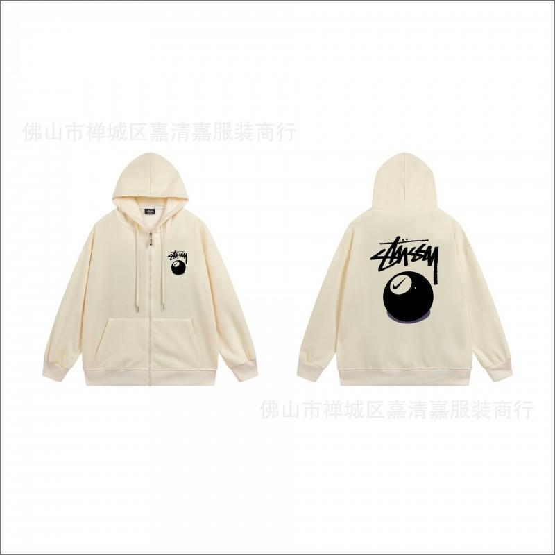 Unisex mikina s kapucí na zip s potiskem Bavlněný svetr Lehká podzimní zimní neformální svrchní oblečení