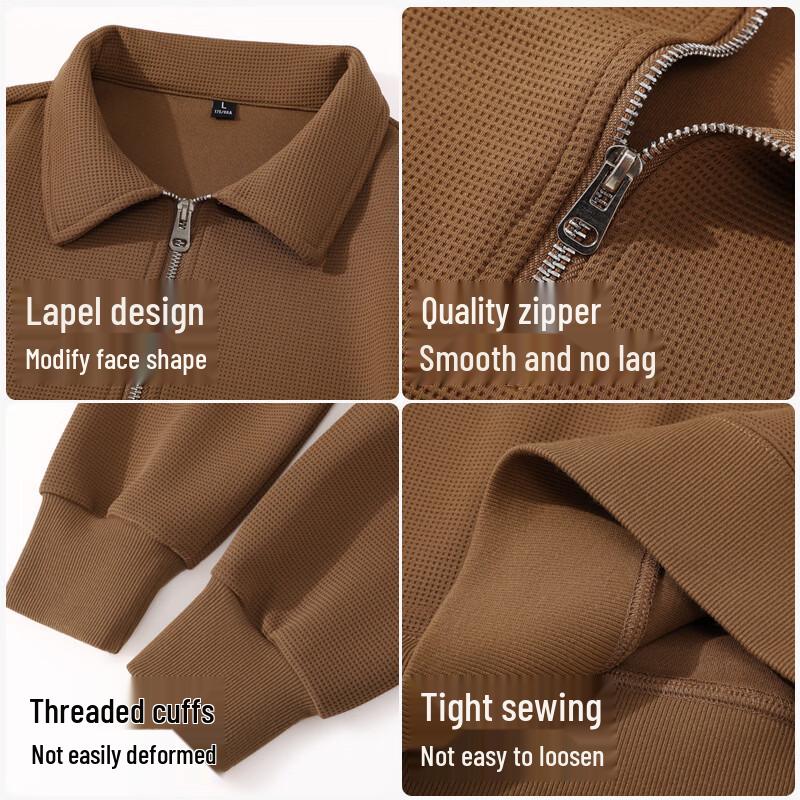 JEANSWEST LIFE Men's Half-Zip Heavyweight Pullover Sweatshirt