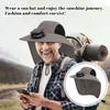Outdoor Mountaineering Fishing Sun Hat With Large Solar Fan