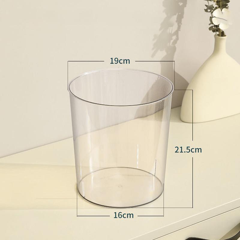 Transparante Prullenbak Zonder Deksel Afvalbak Thuis Kantoor Bureau Afval Afvalcontainer Afvalmand Keuken Vuilnisbak