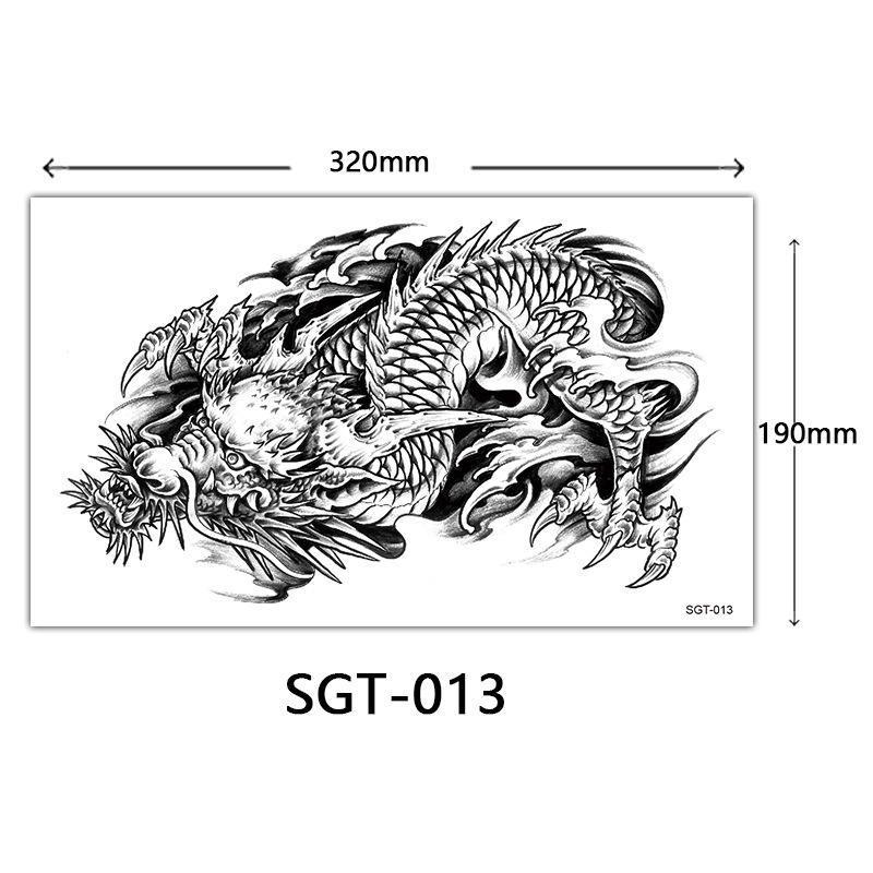 Flower Chest Tattoo Sticker, Chest Tattoo Sticker, Color Half Nail Large Picture Tattoo Sticker
