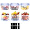 6 Pack 300ML Meal Prep Food Storage Containers with Airtight Silicone Seal and Stackable Design To Keep Food Fresh and Organized