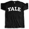 Tshirt Men Summer Top Tees Yale T-Shirt - Officially Licensed Arched Logo Unisex T-shirt Loose Style Tops