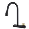 Kiten Faucet,Stainless Steel 4 Functions Sprayer Kiten Sink Faucets, Single Handle Kiten Sink Faucet with Pull Down Sprayer,Brushed (Gun Gray)