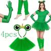Treefrog Queen Costume Set Childrens Costumes Outfit Role Play Headpiece For Kids Birthday Party And Family Gathering Fun