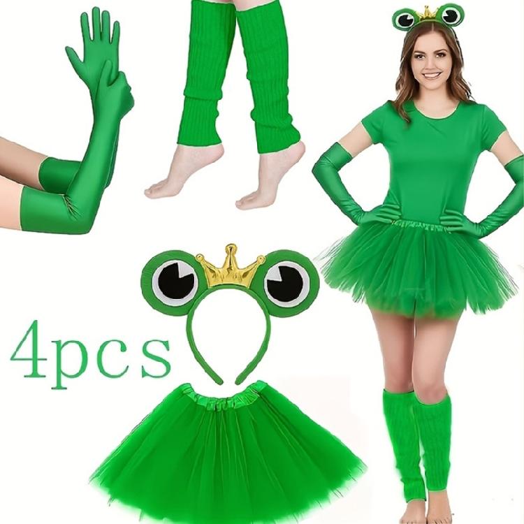 Treefrog Queen Costume Set Childrens Costumes Outfit Role Play Headpiece For Kids Birthday Party And Family Gathering Fun