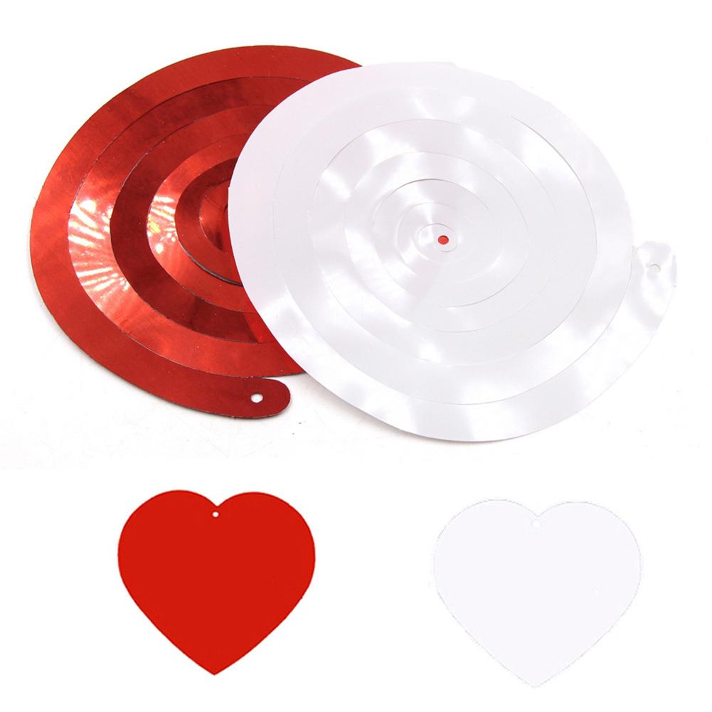 1pack Heart Shape Pendant Pvc Spiral Party Pendant Garland For Wedding Valentine's Day Party Decoration"