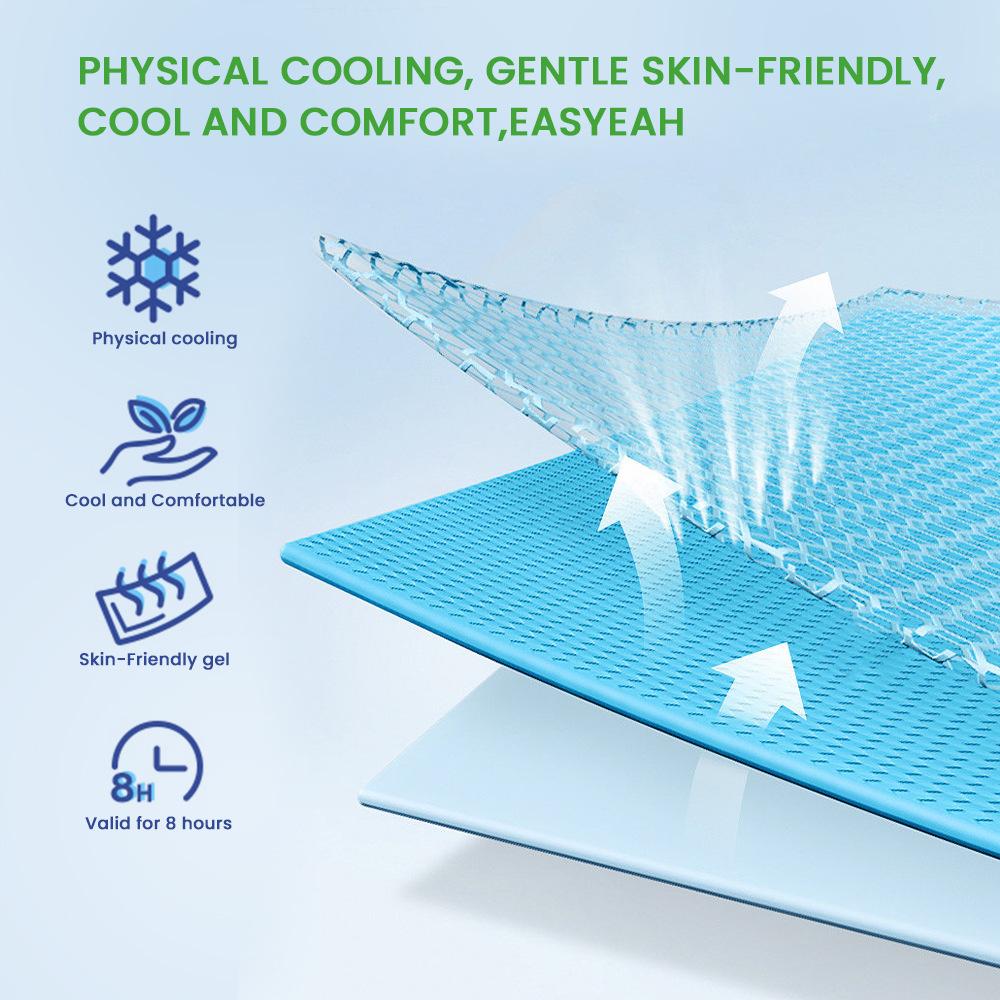 Sumifun 14/35/70 Pcs Cool Cold Gel Forehead Sticker Relieved Fever Discomfort Bring Cool Sense Preventing Heatstroke Outdoors Summer Patch