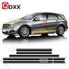 1. Baskı Araba Kapı Yan Şeritleri Etek Sticker Vinil Çıkartma Mercedes Benz R Sınıfı W251 R300 R320 R350 R500 R63 AMG Aksesuarları İçin