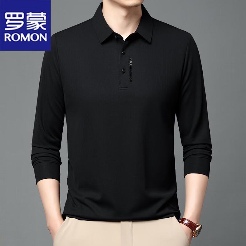 ROMON Men's Long Sleeve Polo Shirt