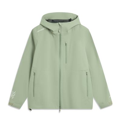 Li Ning CF Reflective Water-Resistant Windbreaker Unisex Jacket Grass-Green AEMU061-6