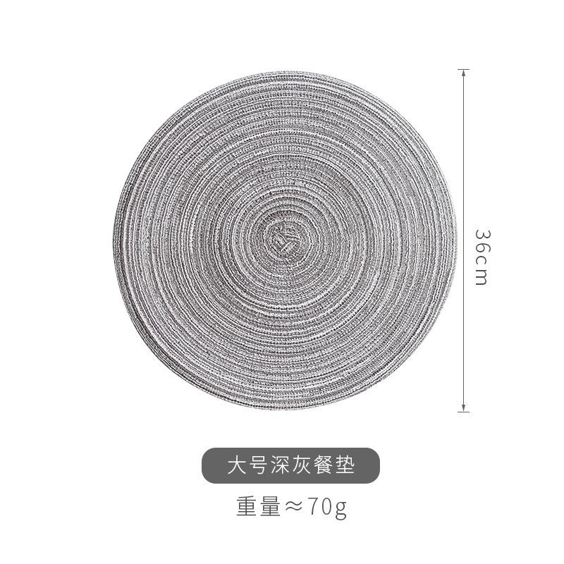 Japanese Cotton Yarn Pot Mat, Thermal Insulation Mat, Hot Thread Round Placemat, Coaster, Hand-Woven Dining Table Surface, Non-Slip Bowl Mat.