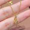 Xiaohongshu Christmas Tree Star Necklace In Sand Gold Finish