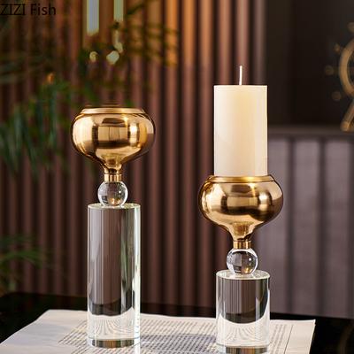 Minimalist Transparent Candle Holder Ornaments Creative Glass Candlestick Desk Decoration Wax Melt Burner Home Aroma Container