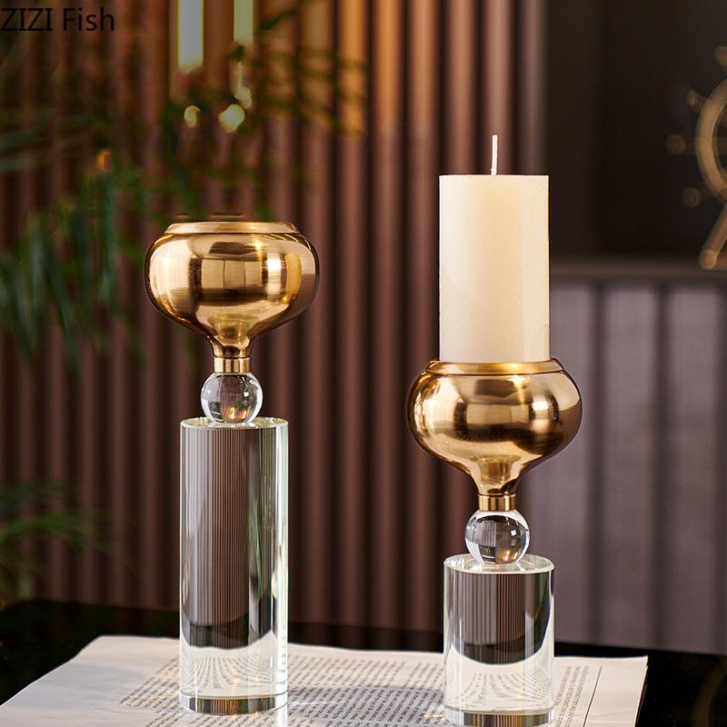 Minimalistischer transparenter Kerzenhalter Ornamente Kreativer Glas-Kerzenständer Schreibtischdekoration Wachsschmelz-Brenner Heim-Aroma-Behälter