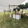 Travel Camping Triangular Shelf Aluminum Alloy Folding Hanging Rack Portable Outdoor Picnic Rack With Hook Enduring