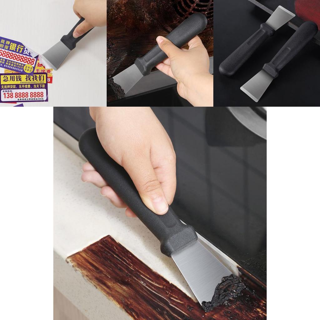 Stainless Steel Kitchen Scraper Versatile And Multi-purpose Oil And Grease Cleaner Tool