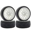 1/10 RC Racing Tires & Wheel Rims Hub 12mm Hex for 1:10 RC On Road Car Tamiya TT01 TT02 XV01 XV02 PTG-2 TA06 HSP HPI Kyosho