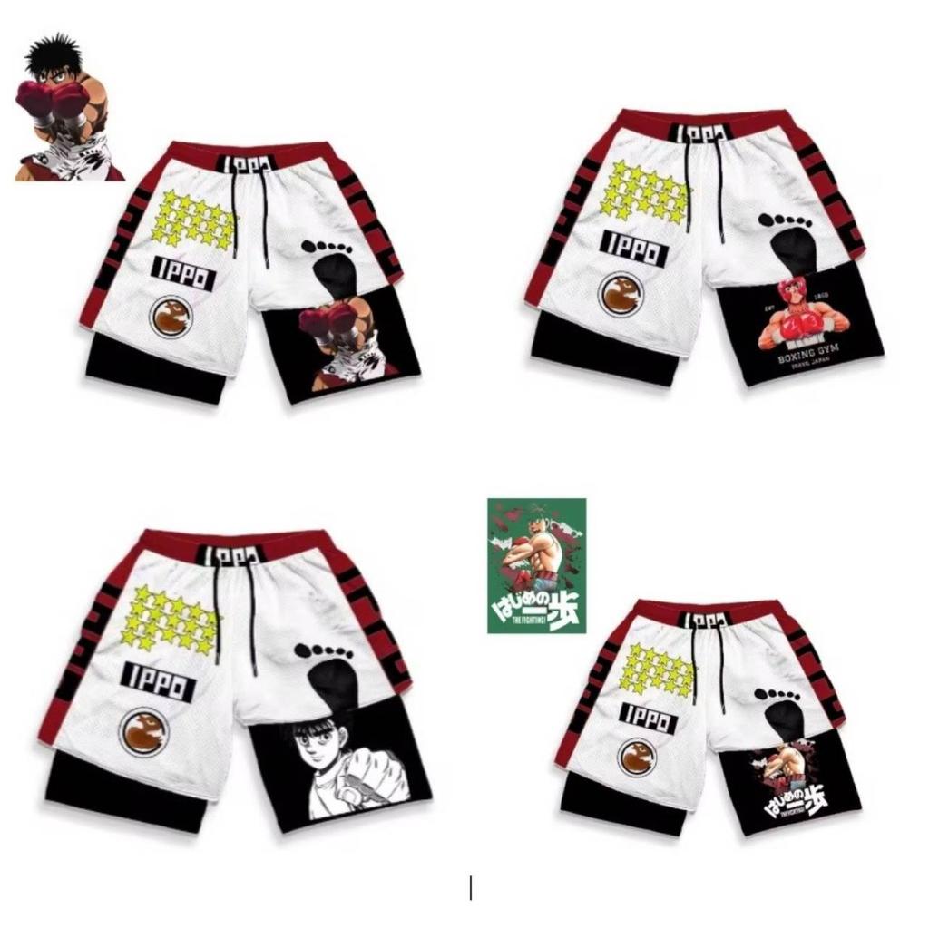 Anime IPPO Muay Thai Kickbox MMA Smíšená bojová umění Šortky Anime Muži Ženy Unisex Dvouvrstvé Rychleschnoucí Prodyšné Sportovní Posilovna Fitness Cvičení