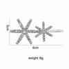 Korea Fashion Party Crystal Hairslide Rhinestone Hairclip Shiny Star Snowflake Shape Hairpin Hair Accessories for Women Headwear