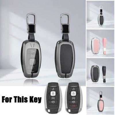 Zinc Alloy Leather TPU Car Key Case Cover For Lincoln MKX MKC MKZ Continental