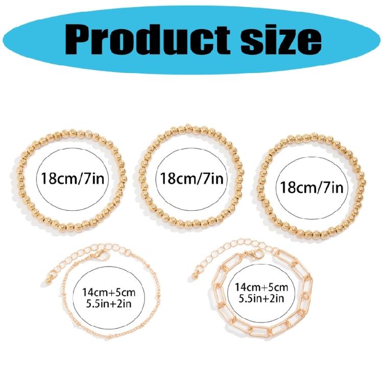 Pack of 5 Modern Alloy Bracelets For Women Adjustable Handchain Stackable Wrist Jewelry Perfect For Parties Weddings