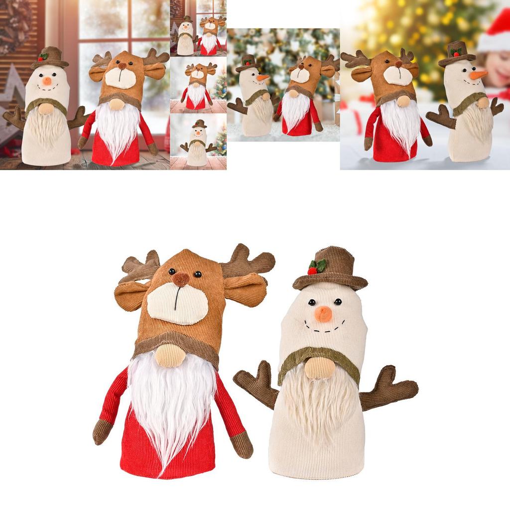 Adorable Plush Christmas Decoration Rudolf Doll With Antlers Perfect For Holiday Cheer