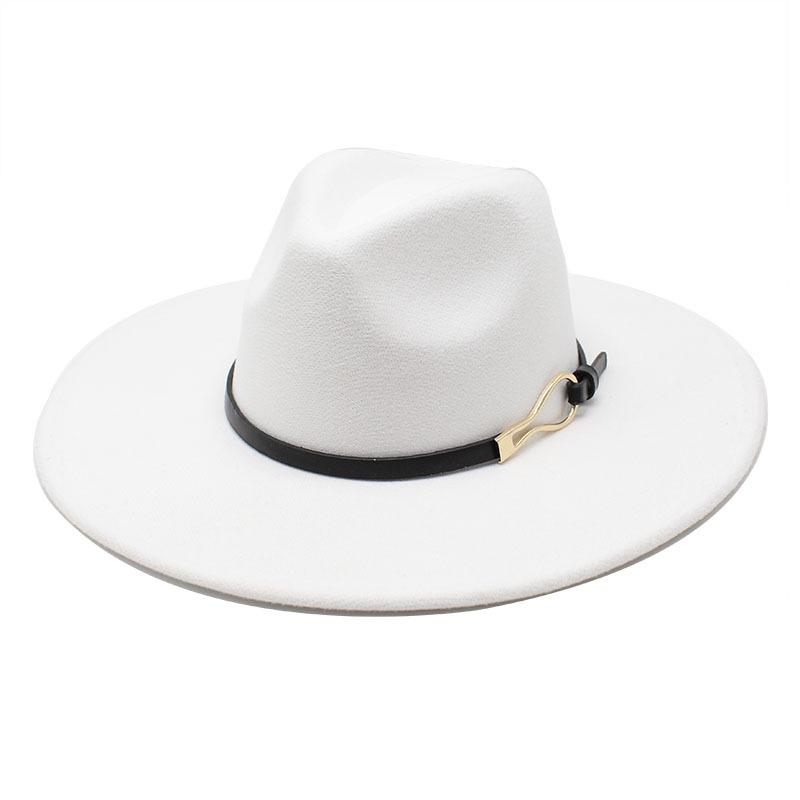 Big Eaves Peach Heart Bump Top Woolen Metal Buckle Top Hat Men'S And Women'S Jazz Hat British Felt Hat