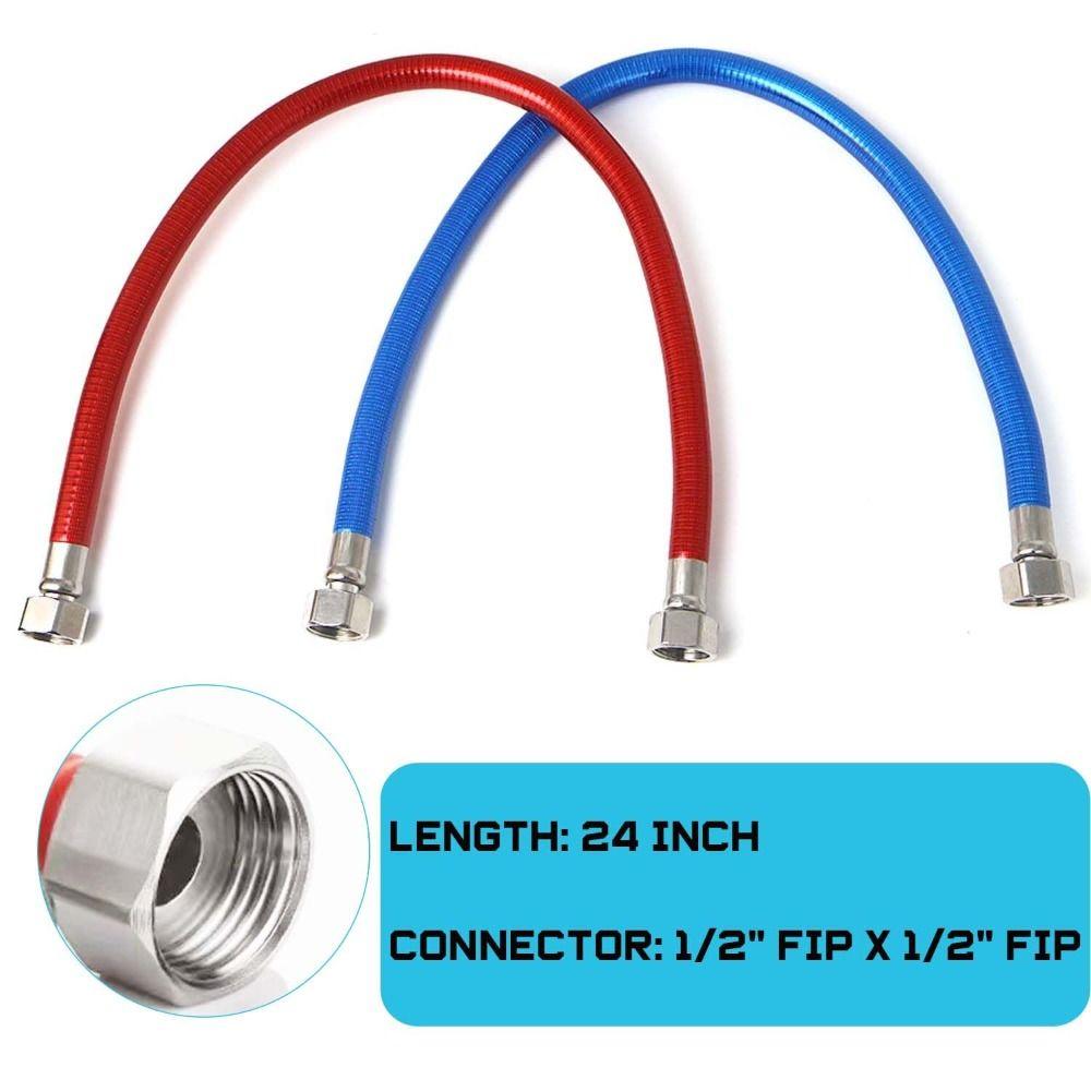 Stainless Steel Handheld Shower Head Hose Corrugated Pipe Water Heater Connector  Household