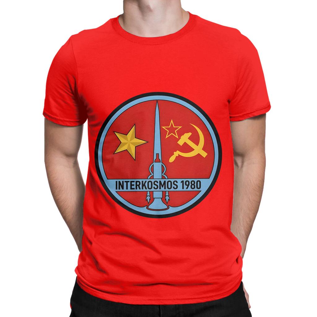Interkosmos 1980 Soviet Space Mission Emblem Novelty 100 Cotton TShirt interkosmos Tees Tops For Unisex
