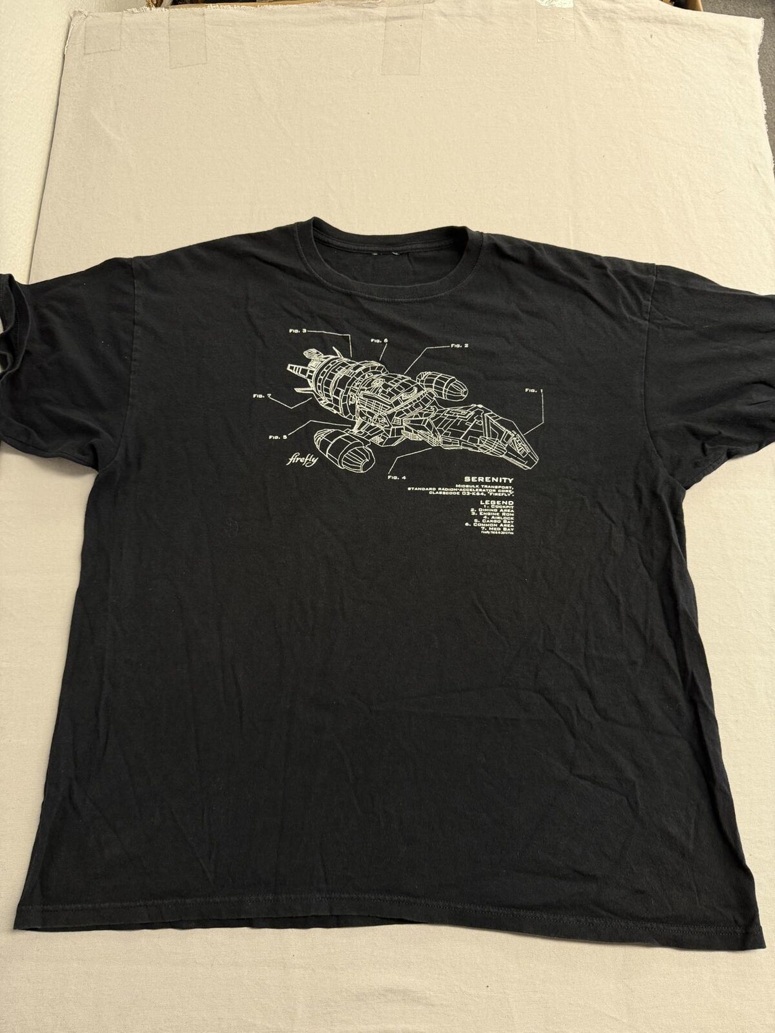Firefly Tv Show T shirt - Serenity Spaceship Movie Tee - 2XL L