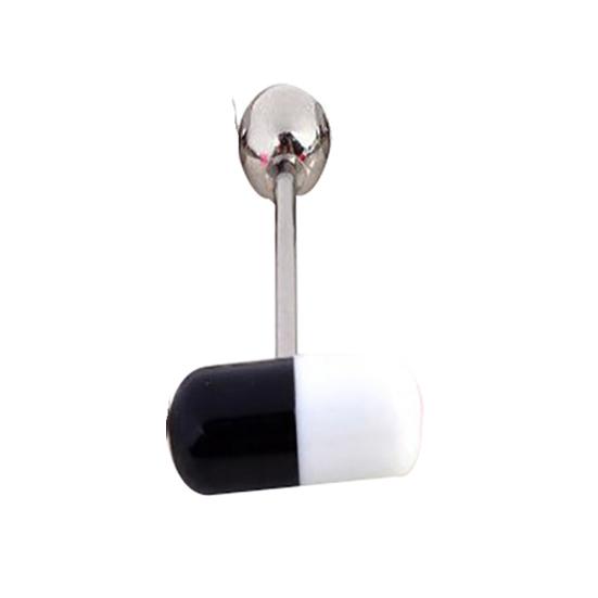 10Pcs Unisex Acrylic Pill Tongue Barbell Nipple Ring Stud Body Piercing Jewelry