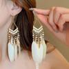 Retro Ethnic Crystal Tassel Earrings: Elegant Water Drop Design for Women