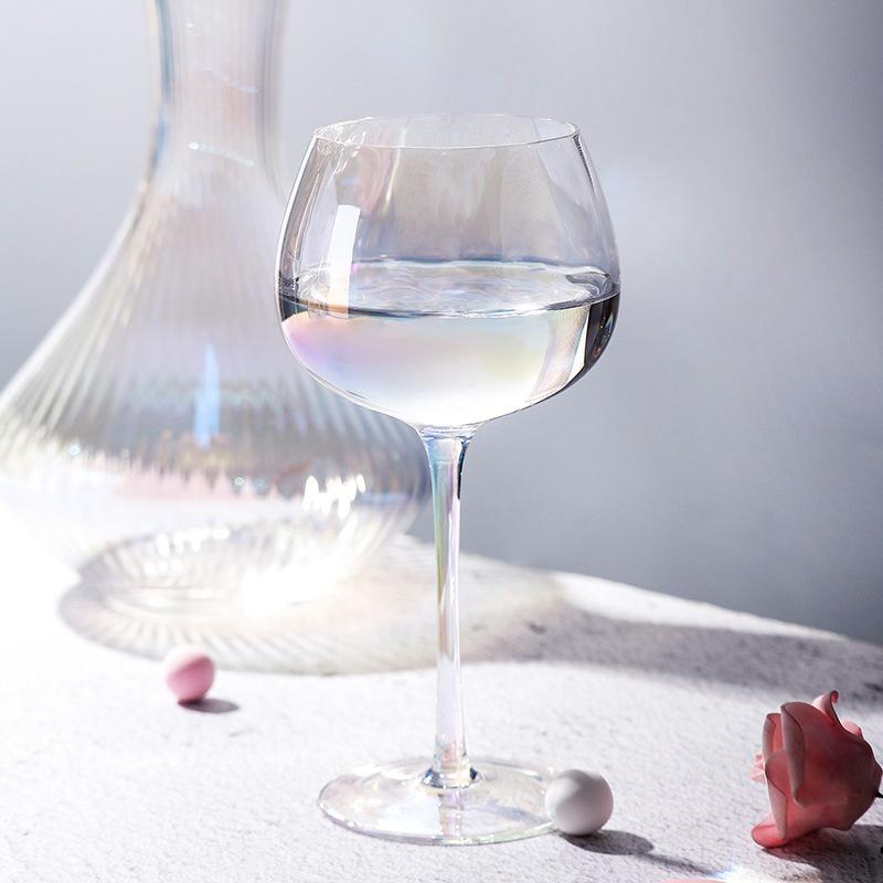 2Pcs Colorful Red Wine Glass Set Goblet Champagne Glass Cocktail Glass Ice Cream Cup Water Cup Gift
