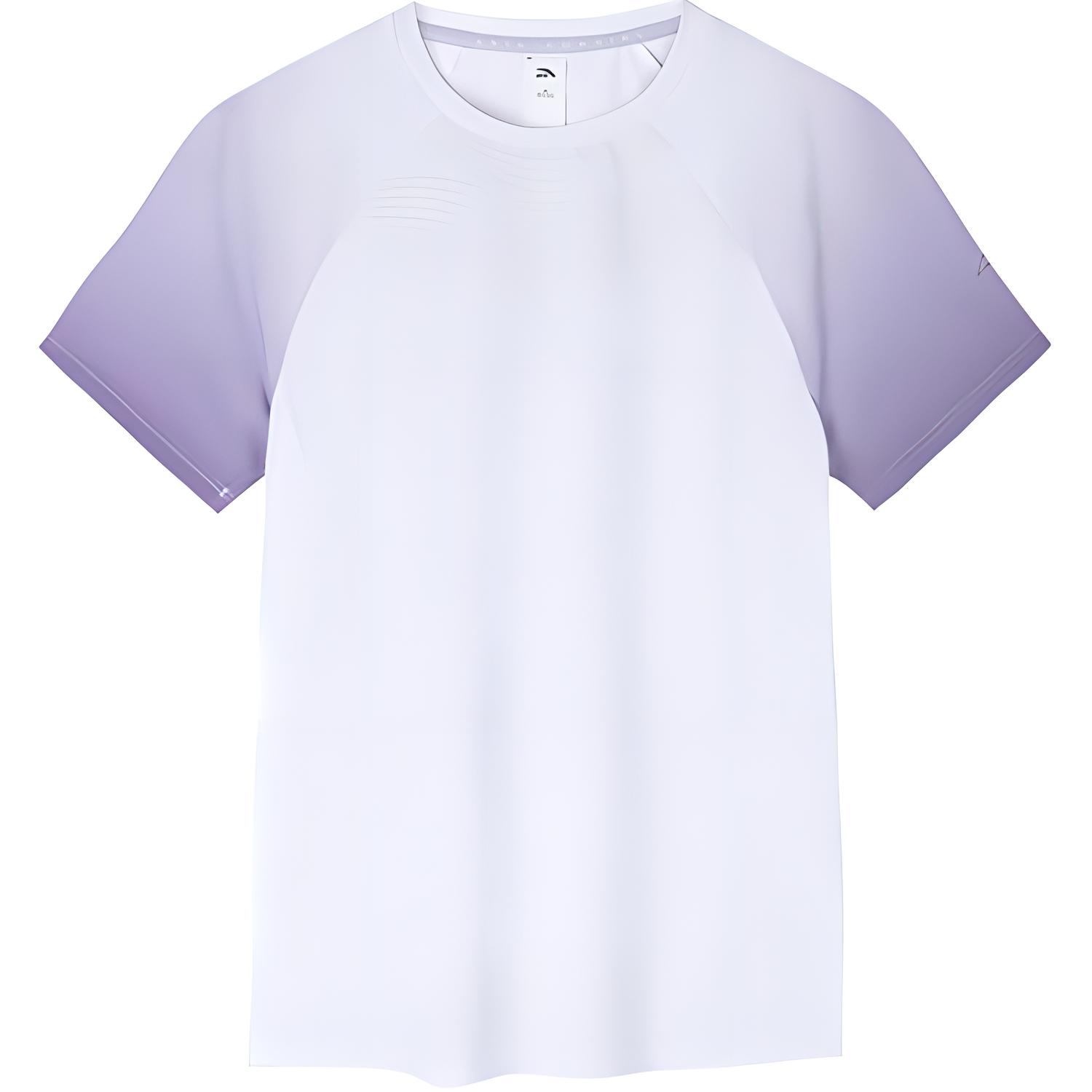 

Anta Градиентный дышащий быстросохнущий круглый вырез короткий рукав футболка женские топы чисто-белый принт 162435101-1 S