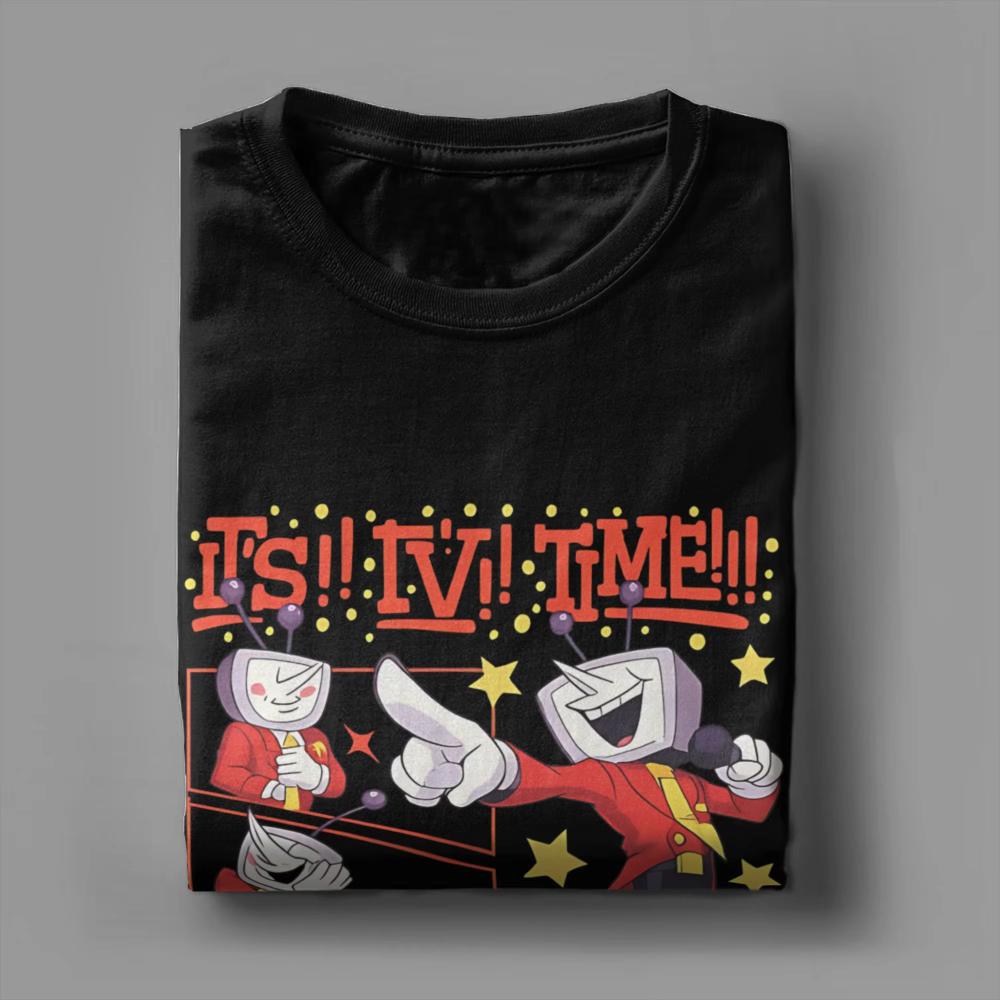 Tenna Deltarune Game It's TV Time Meme Merch men women printed T Shirts Cotton Tee New Arrival oversized fashion T-shirt Clothes