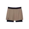On Performance Moisture-Wicking Quick-Dry Two-In-e Running Shorts Men Shorts Graphite-Gray Black 1MF10092986