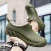 Fashion Low-top Shallow-mouth Men's Rain Shoes Men's One-pedal Water Shoes Rubber Shoes Rainy Day Versatile Men's Wading Shoes