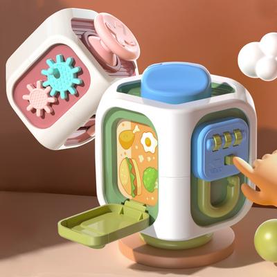 Baby Practice Skills Drawer Cube 6 In 1 Montessori Educational Toys Sensory Busy Board Fidget Educational Toys for Girl Boy