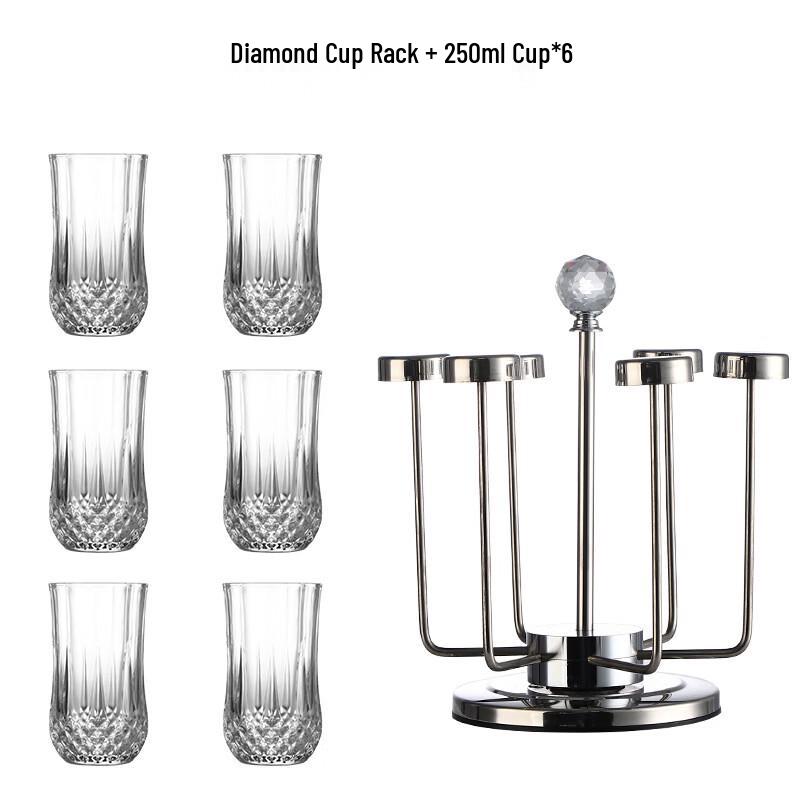 Henton Heat-Resistant Crystal Glass Set with Rotating Stand