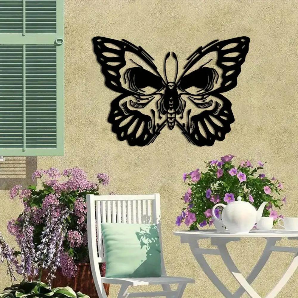 Charming Metal Butterfly Wall Art Indoor Outdoor Garden Terrace Balcony Decor