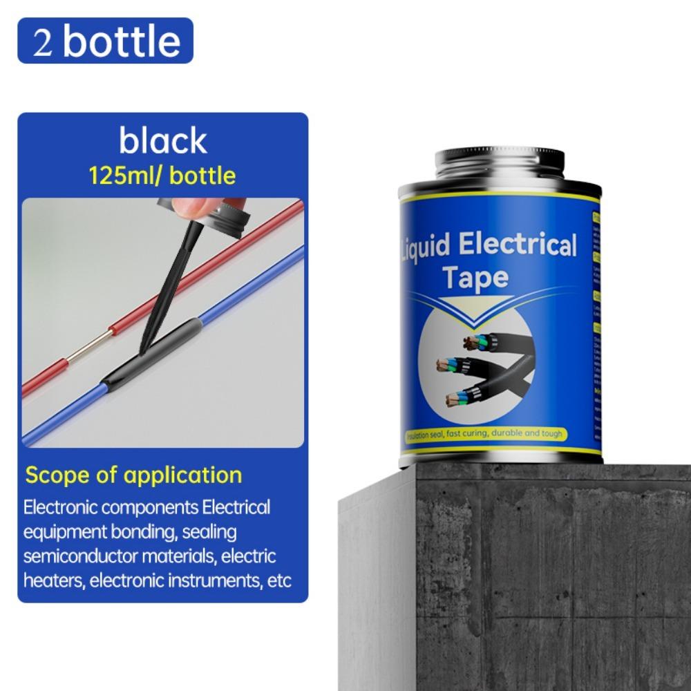 1/2pcs 30/125 ml Liquid Electrical Tape Insulating Tape Rubber Electrical Wire Cable Coat Fix Line Glue Liquid Insulation Paste